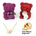 Load image into Gallery viewer, CUSTOM BEAR WITH ROSE AND NECKLACE™
